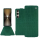 Sony Xperia 1 VI leather case - Crocodile pino ( Pantone #173F35 ) 