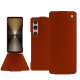 Sony Xperia 1 VI leather case - Orange Veggie ( Pantone #cb6015 ) 