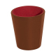 Dice cup - Marron ( Nappa - Pantone #8B4720 ) 