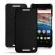 Housse cuir Huawei Nexus 6P - Ebène ( Sleek P C12 - Black ) 
