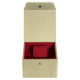 Uhrenbox - 1 Uhr - Beige ( Nappa - Pantone #ceb888 ) 
