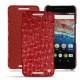硬质真皮保护套 Huawei Nexus 6P - Autruche ciliegia