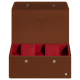 Watch box - 2 watches - Marron ( Nappa - Pantone #8B4720 ) 