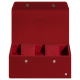 Uhrenbox - 2 Uhren - Rouge ( Nappa - Pantone #d50032 ) 