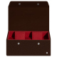 Watch box - 2 watches - Châtaigne ( Pantone #1b1107 ) 