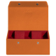 Boîte à montres - 2 montres - Orange PU ( Pantone #ff9351 )