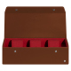 Scatola per orologi - 3 orologi - Marron ( Nappa - Pantone #8B4720 ) 