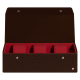 Watch box - 3 watches - Châtaigne ( Pantone #1b1107 ) 