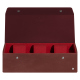 Watch box - 3 watches - Passion vintage ( Pantone #591d16 ) 
