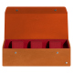 Scatola per orologi - 3 orologi - Mandarine vintage ( Pantone #d47231 ) 