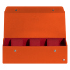 Watch box - 3 watches - Orange fluo ( Pantone #ff5406 ) 