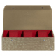 Watch box - 3 watches - Autruche desert ( Pantone #A39382 ) 