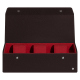 Watch box - 3 watches - Marron envoûtant ( Pantone #4e3629 ) 