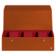 Watch box - 3 watches - Orange vibrant ( Pantone #e36b39 ) 