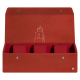 Watch box - 3 watches - Arange clouquié ( Pantone #D33108 )