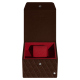 Watch box - 1 watch - Châtaigne - Couture ( Pantone #1b1107 ) 