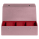 ウォッチボックス - 3本 - Rose PU ( Pantone #efbae1 ) 