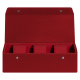 시계 상자 - 시계 3개 - Rouge PU ( Pantone #d50032 )