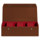 Scatola per orologi - 3 orologi - Marron PU ( Pantone #8B4720 )