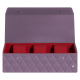 Scatola per orologi - 3 orologi - Lilas - Couture ( Nappa - Pantone #b9a3e3 ) 