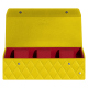 Watch box - 3 watches - Jaune fluo - Couture ( Pantone #c9ff57 ) 
