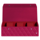 Watch box - 3 watches - Rose fluo - Couture ( Pantone #ff16b4 ) 