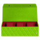 Watch box - 3 watches - Vert fluo - Couture ( Pantone #00ab5f ) 