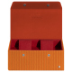 Watch box - 2 watches - Abaca arancio ( Pantone #d77540 )