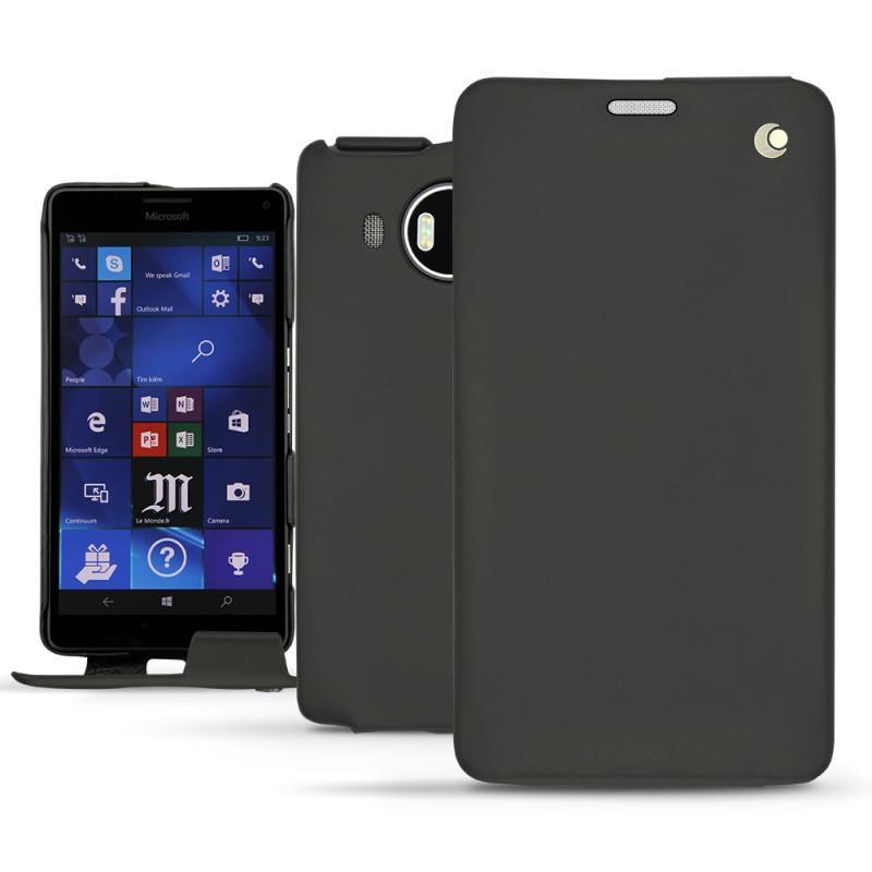 가죽 커버 Microsoft Lumia 950 XL - 950 XL Dual Sim - Noir ( Nappa - Black ) 