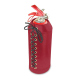 Leather cover for a 1 kilo fire extinguisher - Rouge passion ( Pantone #a6192e ) 
