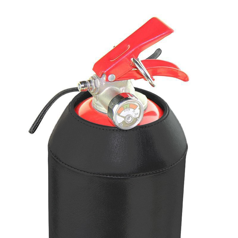Leather cover for a 1 kilo fire extinguisher