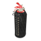 Leather cover for a 1 kilo fire extinguisher - Negre poudro - Couture ( Pantone #111212 )