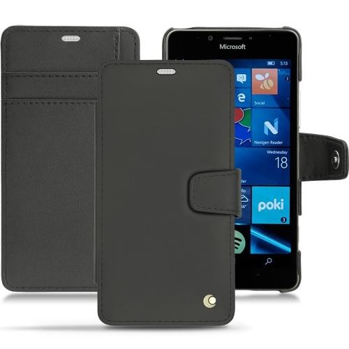 硬质真皮保护套 Microsoft Lumia 950 - 950 Dual Sim - Noir ( Nappa - Black ) 