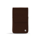 Estuche de cuero para el paquete de cigarros - Châtaigne ( Pantone #1b1107 ) 