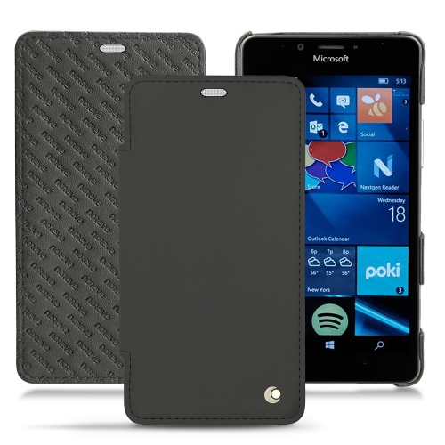 Lederschutzhülle Microsoft Lumia 950 - 950 Dual Sim - Noir ( Nappa - Black ) 