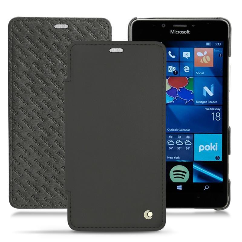 硬质真皮保护套 Microsoft Lumia 950 - 950 Dual Sim - Noir ( Nappa - Black ) 