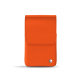 Étui cuir pour paquet de cigarettes - Orange fluo ( Pantone #ff5406 ) 