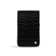 Estuche de cuero para el paquete de cigarros - Crocodile nero ( Noir / Black) 