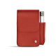 Leather cigarette case with lighter pocket - Papaye ( Pantone #b54317 ) 