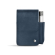Leather cigarette case with lighter pocket - Jean vintage ( Pantone #2f414f  ) 