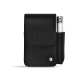 Leather cigarette case with lighter pocket - Abaca nero ( Noir / Black) 