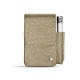 Leather cigarette case with lighter pocket - Autruche desert ( Pantone #A39382 ) 