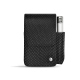 Étui cuir pour paquet de cigarettes avec poche briquet - Serpent nero ( Noir / Black) 