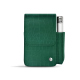 Leather cigarette case with lighter pocket - Crocodile pino ( Pantone #173F35 ) 