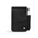 Étui cuir pour paquet de cigarettes avec poche briquet - Negre poudro ( Pantone #111212 )