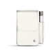 Leather cigarette case with lighter pocket - Blanc escumo ( Pantone #D6D6D1 )