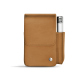 Leather cigarette case with lighter pocket - Castan esparciate ( Pantone #824F2A )