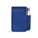 Leather cigarette case with lighter pocket - Bleu Océan PU ( Pantone #003da5 )