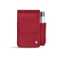 Leather cigarette case with lighter pocket - Rouge passion ( Pantone #a6192e ) 