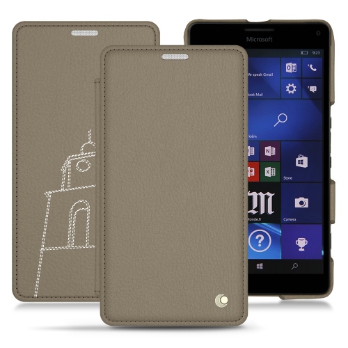Microsoft Lumia 950 XL - 950 XL Dual Sim leather caseDarboun sabla ( Pantone #BCB1A1 )